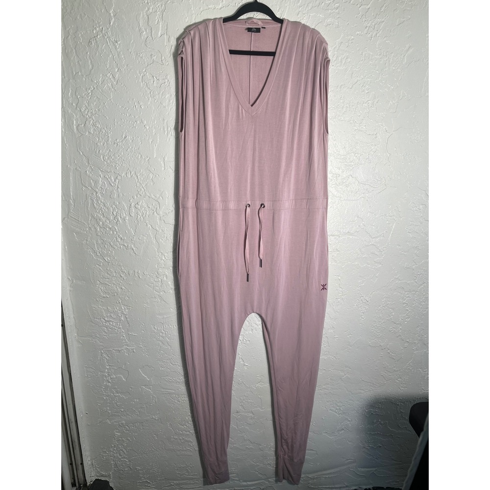 Onepiece Bamboo Harem Jumpsuit Dusty Pink Size L Sleeveless Drawstring
